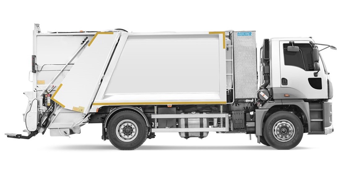 Rear Loaded Garbage Truck Body with Container Washing System