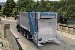 Garbage Compactors with Container Washing System