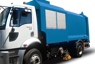 Road Sweeper with garbage Compactor (sweeper side)