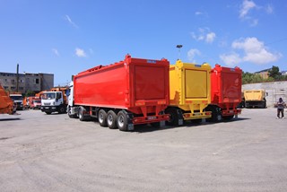 Grbage Transfer Semi Trailer in Istanbul Turkey