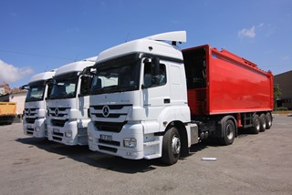 Garbage Transfer Semi Trailer Mercedes Benz Axor 18.40 Istanbul Turkey