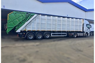 Sammelfahrzeug- Semi Trailer 