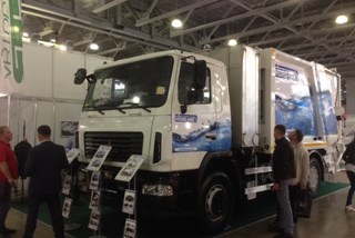 Garbage Truck with container washing system | MAZ Truck | Russia